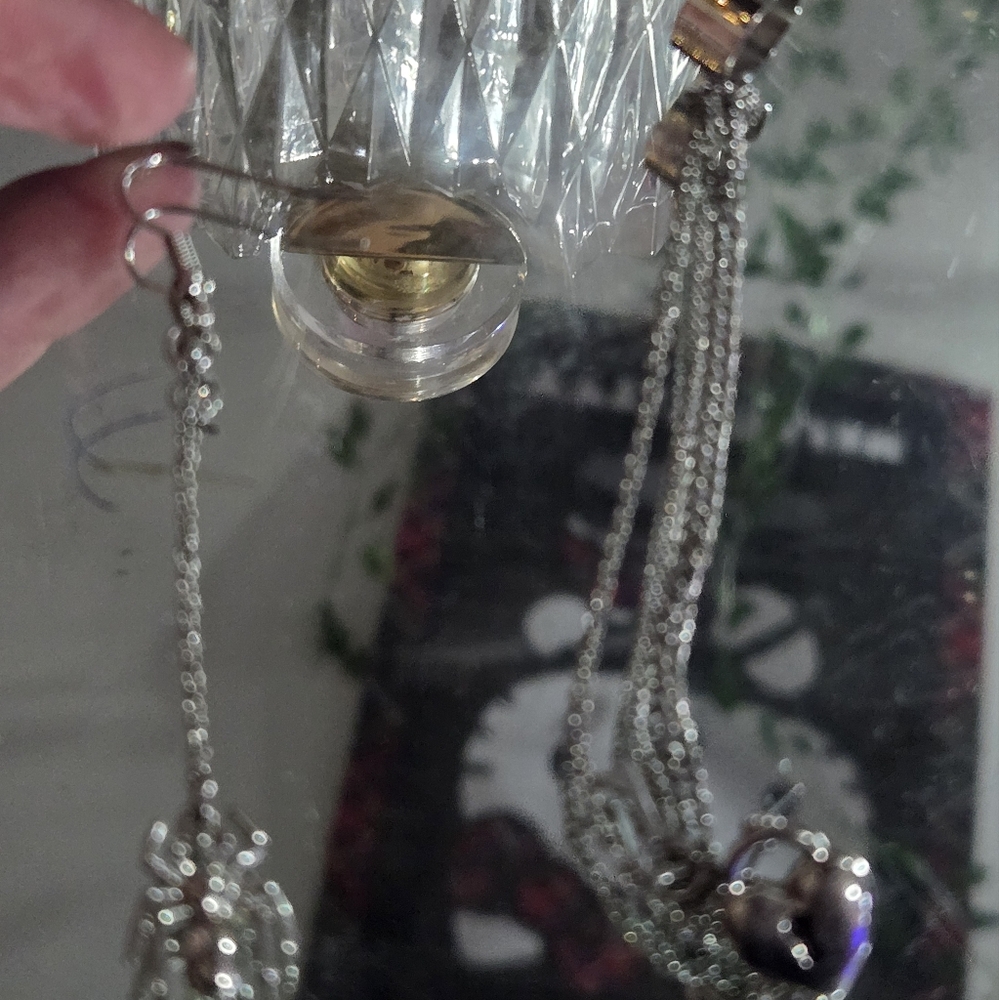 Spider and lock and key cuff earrings